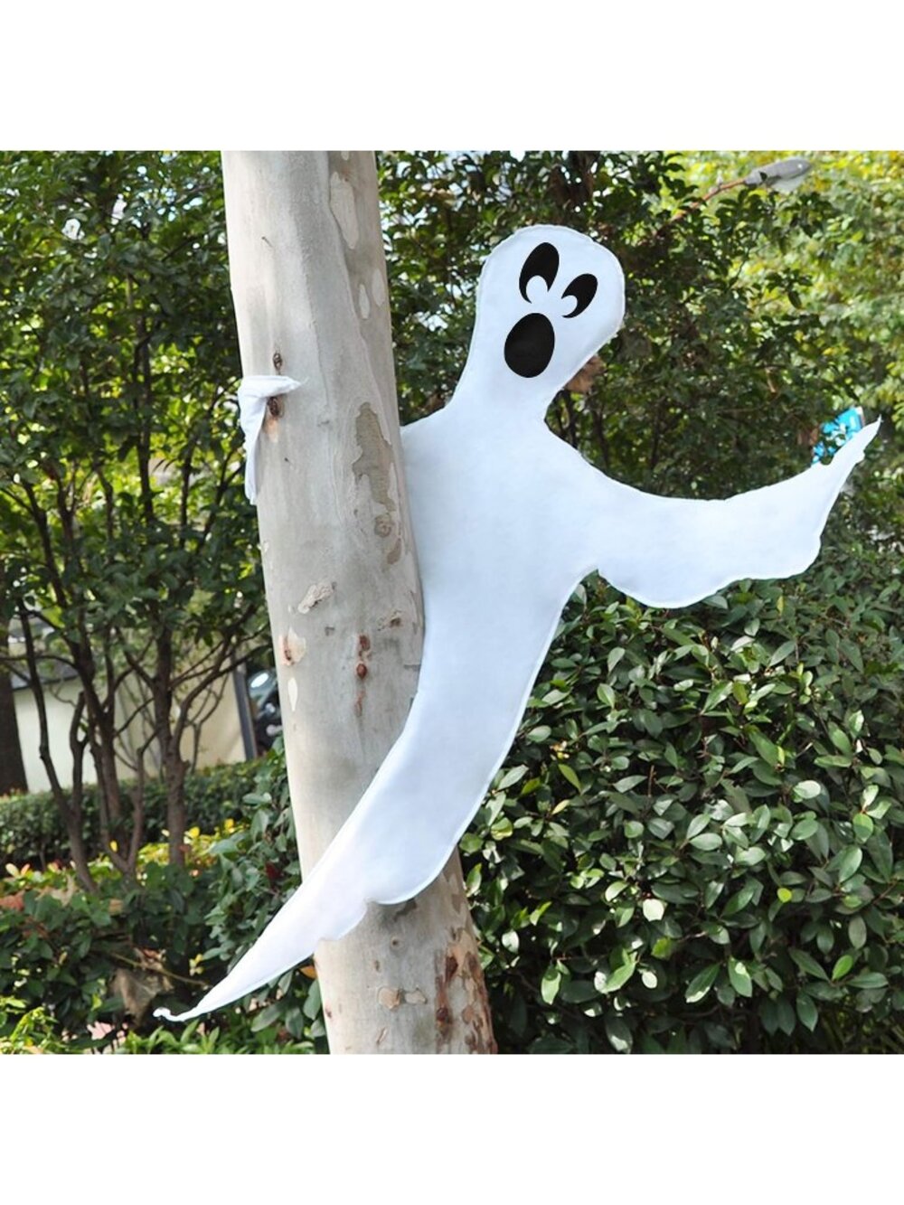 53” Halloween Bendable Tree Wrap Cute Ghost Decoration Lawn Tree Pillar Ghost